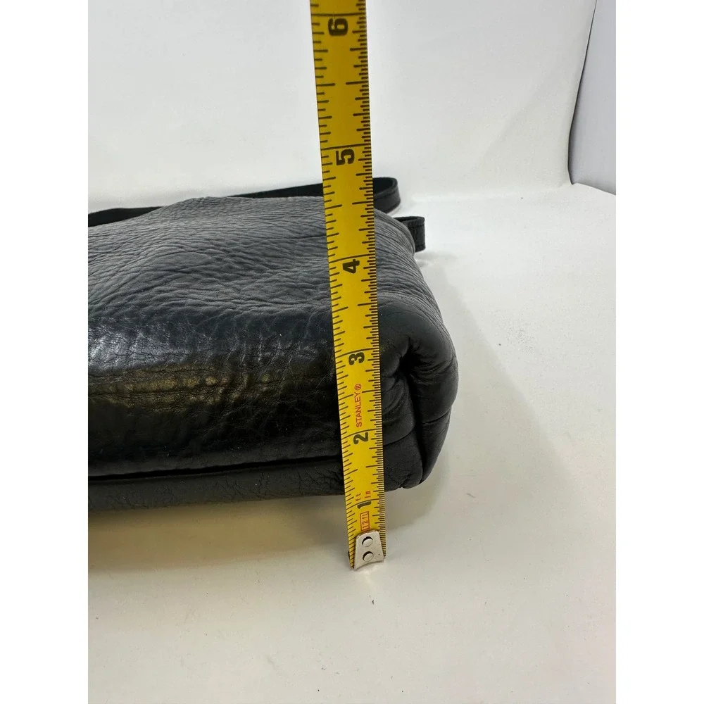 Lifetime Leather Sling Crossbody Black‎ Minimalist Full Grain